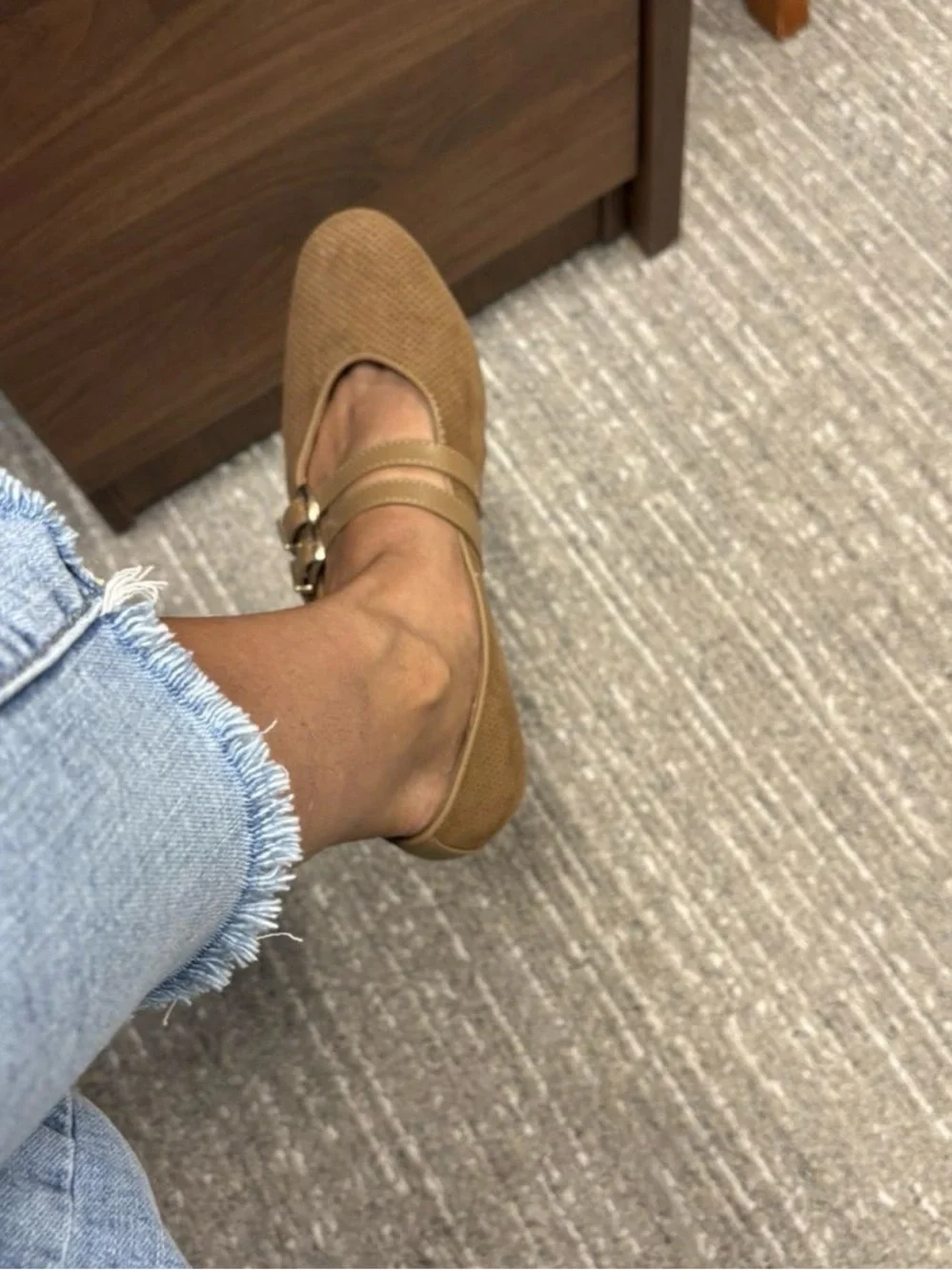 Universal Thread Brown Double-Strap Mary Jane Flats